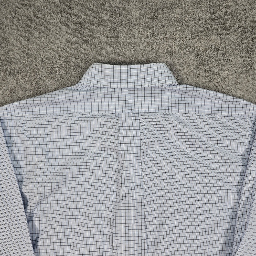 Ralph Lauren Button Down Mens 17.5 34/35 Blue Check Excellent Custom Fit Cotton - Picture 16 of 16